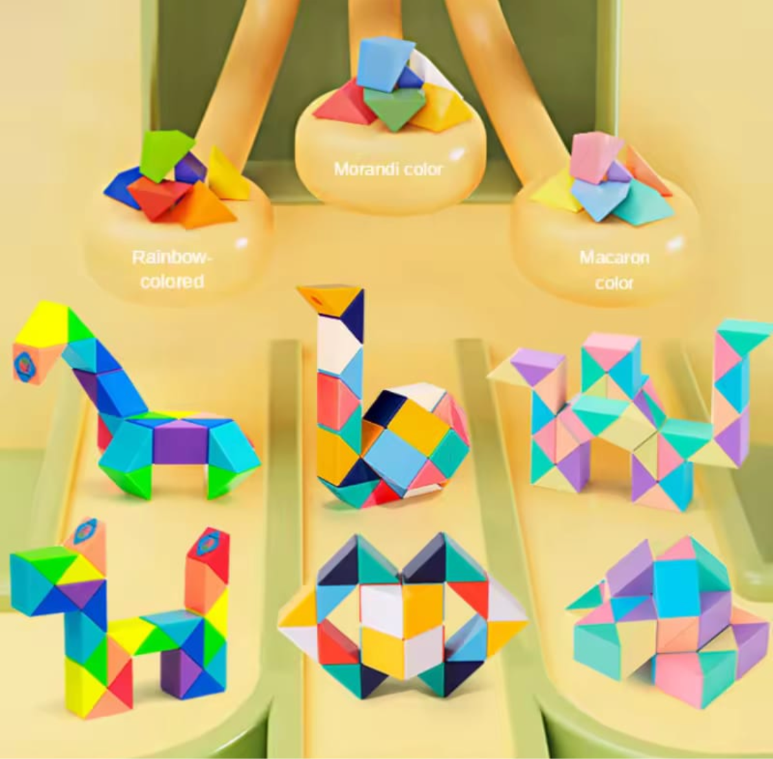 Creative Puzzle Fidget Toys, Magic Cube Puzzle, 3D Kids Puzzle, Folding Magic Puzzle, Colorful Magic Cube Puzzle Creative Puzzle Fidget Toys, Magic Cube Puzzle, 3D Kids Puzzle, Folding Magic Puzzle, Colorful Magic Cube Puzzle